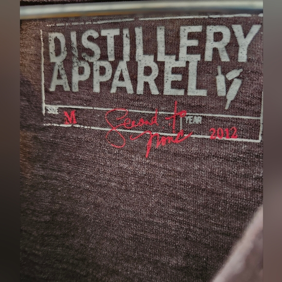 Medium Men's T Shirt Distillery Apparel 2012 Gray - Picture 2 of 2